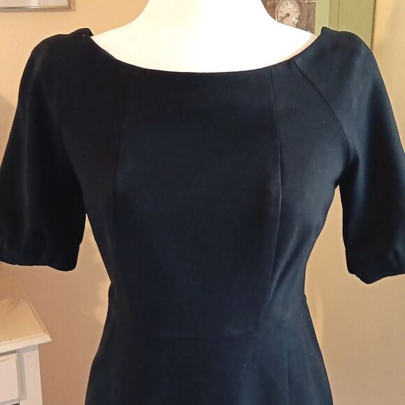 Banana Republic Ponte Black Sheatb Dark Academia Career Professional - Picture 3 of 14